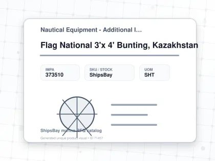 Flag National 3'x 4' Bunting, Kazakhstan - Nautical Equipment - Additional Items - IMPA 373510 - UOM SHT