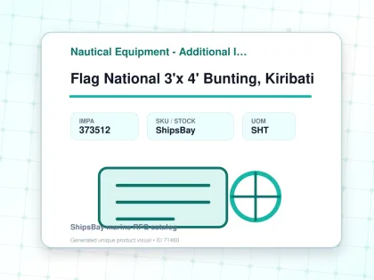 Flag National 3'x 4' Bunting, Kiribati - Nautical Equipment - Additional Items - IMPA 373512 - UOM SHT