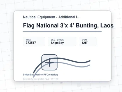 Flag National 3'x 4' Bunting, Laos - Nautical Equipment - Additional Items - IMPA 373517 - UOM SHT
