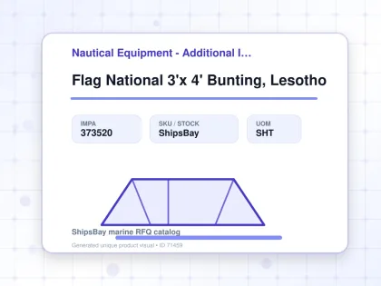Flag National 3'x 4' Bunting, Lesotho - Nautical Equipment - Additional Items - IMPA 373520 - UOM SHT