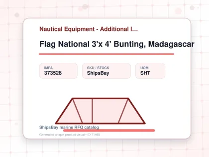Flag National 3'x 4' Bunting, Madagascar - Nautical Equipment - Additional Items - IMPA 373528 - UOM SHT