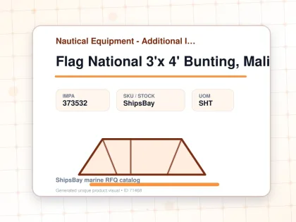 Flag National 3'x 4' Bunting, Mali - Nautical Equipment - Additional Items - IMPA 373532 - UOM SHT