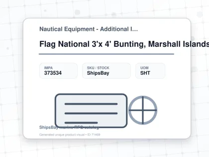Flag National 3'x 4' Bunting, Marshall Islands - Nautical Equipment - Additional Items - IMPA 373534 - UOM SHT