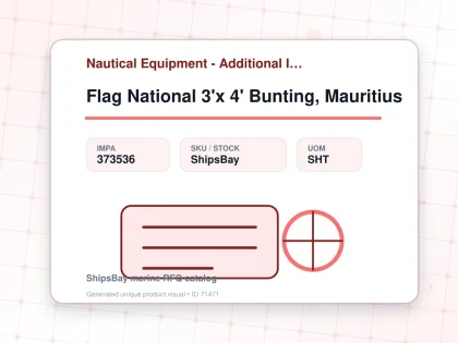 Flag National 3'x 4' Bunting, Mauritius - Nautical Equipment - Additional Items - IMPA 373536 - UOM SHT