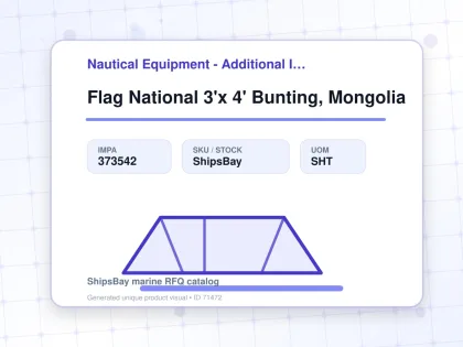 Flag National 3'x 4' Bunting, Mongolia - Nautical Equipment - Additional Items - IMPA 373542 - UOM SHT