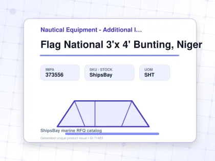Flag National 3'x 4' Bunting, Niger - Nautical Equipment - Additional Items - IMPA 373556 - UOM SHT