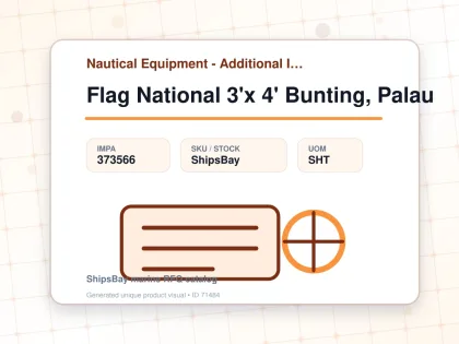 Flag National 3'x 4' Bunting, Palau - Nautical Equipment - Additional Items - IMPA 373566 - UOM SHT