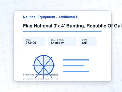 Flag National 3'x 4' Bunting, Republic Of Guinea - Nautical Equipment - Additional Items - IMPA 373490 - UOM SHT