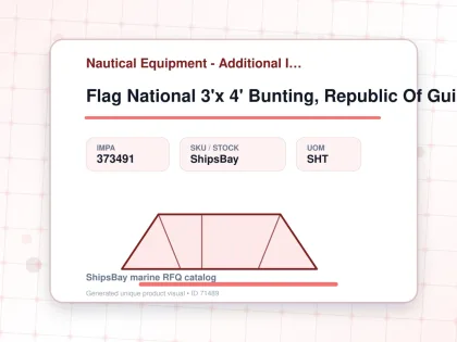 Flag National 3'x 4' Bunting, Republic Of Guinea-bissau - Nautical Equipment - Additional Items - IMPA 373491 - UOM SHT