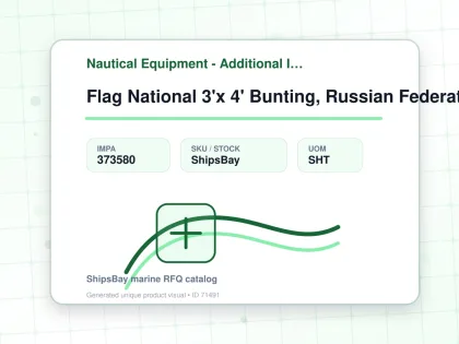 Flag National 3'x 4' Bunting, Russian Federation - Nautical Equipment - Additional Items - IMPA 373580 - UOM SHT