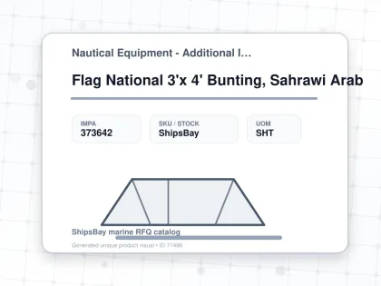 Flag National 3'x 4' Bunting, Sahrawi Arab - Nautical Equipment - Additional Items - IMPA 373642 - UOM SHT