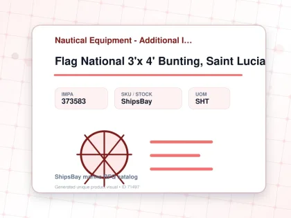 Flag National 3'x 4' Bunting, Saint Lucia - Nautical Equipment - Additional Items - IMPA 373583 - UOM SHT