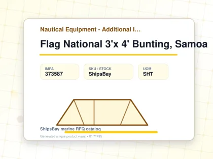 Flag National 3'x 4' Bunting, Samoa - Nautical Equipment - Additional Items - IMPA 373587 - UOM SHT