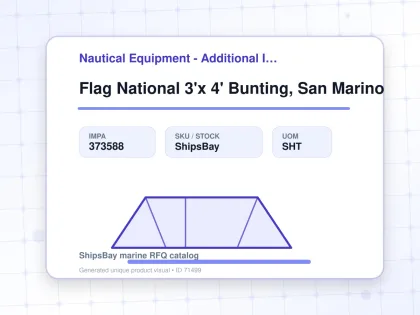Flag National 3'x 4' Bunting, San Marino - Nautical Equipment - Additional Items - IMPA 373588 - UOM SHT