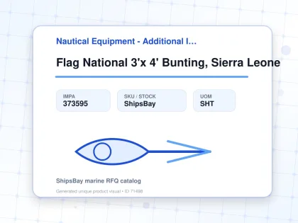 Flag National 3'x 4' Bunting, Sierra Leone - Nautical Equipment - Additional Items - IMPA 373595 - UOM SHT