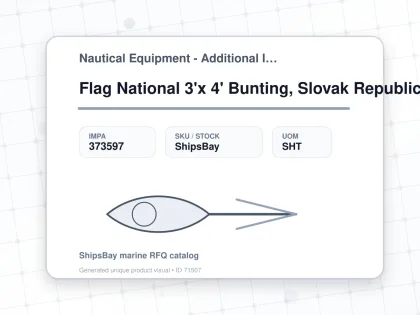 Flag National 3'x 4' Bunting, Slovak Republic - Nautical Equipment - Additional Items - IMPA 373597 - UOM SHT