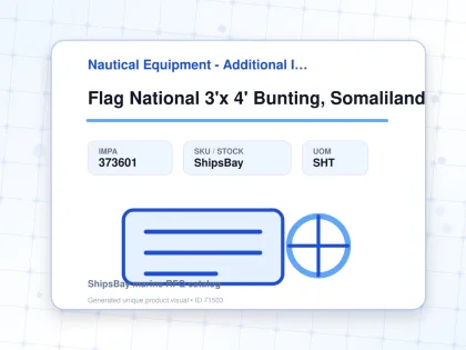 Flag National 3'x 4' Bunting, Somaliland - Nautical Equipment - Additional Items - IMPA 373601 - UOM SHT