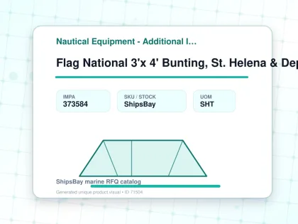 Flag National 3'x 4' Bunting, St. Helena & Dependencies - Nautical Equipment - Additional Items - IMPA 373584 - UOM SHT