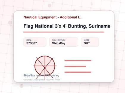 Flag National 3'x 4' Bunting, Suriname - Nautical Equipment - Additional Items - IMPA 373607 - UOM SHT