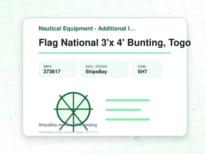 Flag National 3'x 4' Bunting, Togo - Nautical Equipment - Additional Items - IMPA 373617 - UOM SHT