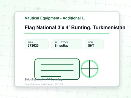 Flag National 3'x 4' Bunting, Turkmenistan - Nautical Equipment - Additional Items - IMPA 373623 - UOM SHT