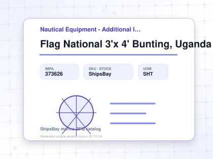 Flag National 3'x 4' Bunting, Uganda - Nautical Equipment - Additional Items - IMPA 373626 - UOM SHT