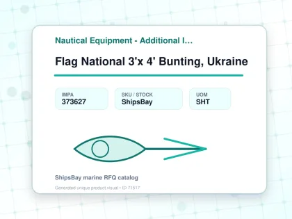 Flag National 3'x 4' Bunting, Ukraine - Nautical Equipment - Additional Items - IMPA 373627 - UOM SHT