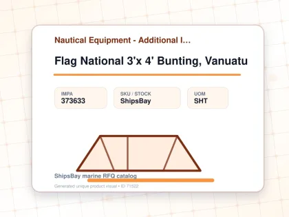 Flag National 3'x 4' Bunting, Vanuatu - Nautical Equipment - Additional Items - IMPA 373633 - UOM SHT
