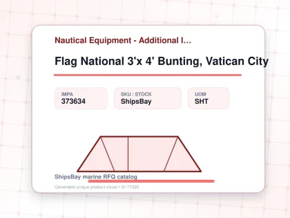 Flag National 3'x 4' Bunting, Vatican City - Nautical Equipment - Additional Items - IMPA 373634 - UOM SHT