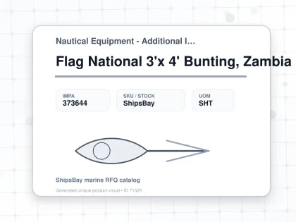 Flag National 3'x 4' Bunting, Zambia - Nautical Equipment - Additional Items - IMPA 373644 - UOM SHT