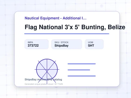 Flag National 3'x 5' Bunting, Belize - Nautical Equipment - Additional Items - IMPA 373722 - UOM SHT