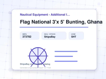 Flag National 3'x 5' Bunting, Ghana - Nautical Equipment - Additional Items - IMPA 373782 - UOM SHT