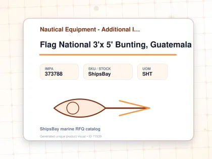 Flag National 3'x 5' Bunting, Guatemala - Nautical Equipment - Additional Items - IMPA 373788 - UOM SHT