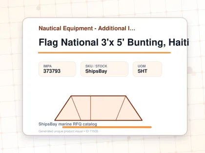 Flag National 3'x 5' Bunting, Haiti - Nautical Equipment - Additional Items - IMPA 373793 - UOM SHT