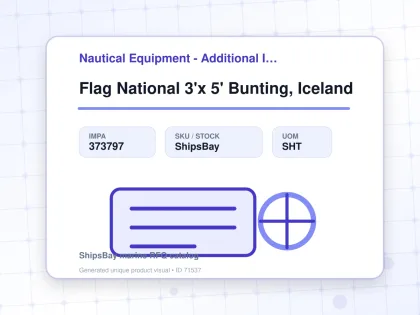 Flag National 3'x 5' Bunting, Iceland - Nautical Equipment - Additional Items - IMPA 373797 - UOM SHT