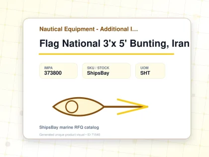 Flag National 3'x 5' Bunting, Iran - Nautical Equipment - Additional Items - IMPA 373800 - UOM SHT