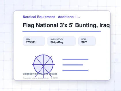 Flag National 3'x 5' Bunting, Iraq - Nautical Equipment - Additional Items - IMPA 373801 - UOM SHT