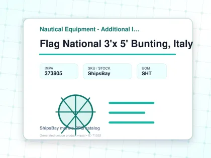 Flag National 3'x 5' Bunting, Italy - Nautical Equipment - Additional Items - IMPA 373805 - UOM SHT