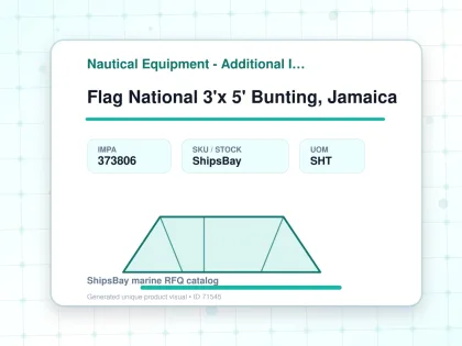 Flag National 3'x 5' Bunting, Jamaica - Nautical Equipment - Additional Items - IMPA 373806 - UOM SHT