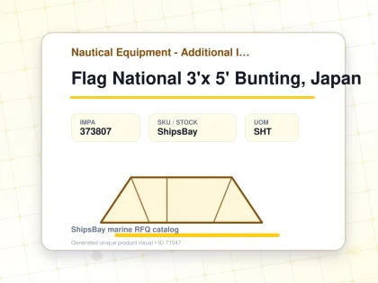 Flag National 3'x 5' Bunting, Japan - Nautical Equipment - Additional Items - IMPA 373807 - UOM SHT