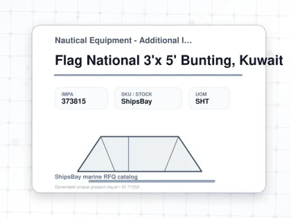 Flag National 3'x 5' Bunting, Kuwait - Nautical Equipment - Additional Items - IMPA 373815 - UOM SHT
