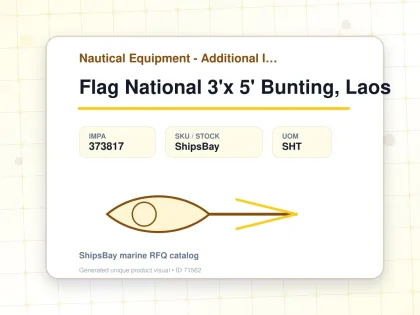 Flag National 3'x 5' Bunting, Laos - Nautical Equipment - Additional Items - IMPA 373817 - UOM SHT