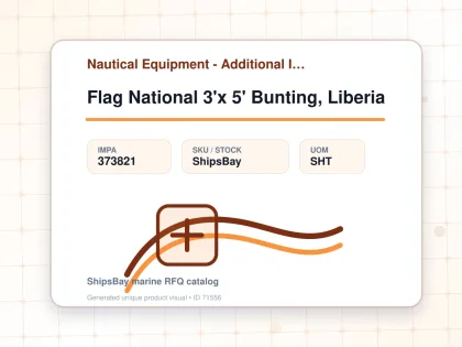 Flag National 3'x 5' Bunting, Liberia - Nautical Equipment - Additional Items - IMPA 373821 - UOM SHT