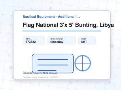 Flag National 3'x 5' Bunting, Libya - Nautical Equipment - Additional Items - IMPA 373822 - UOM SHT
