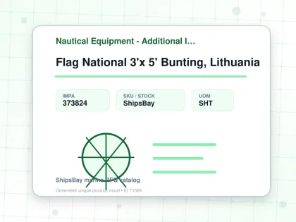Flag National 3'x 5' Bunting, Lithuania - Nautical Equipment - Additional Items - IMPA 373824 - UOM SHT