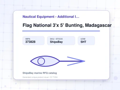 Flag National 3'x 5' Bunting, Madagascar - Nautical Equipment - Additional Items - IMPA 373828 - UOM SHT