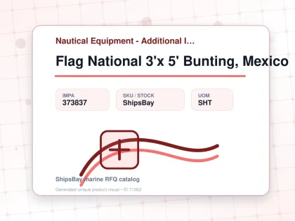 Flag National 3'x 5' Bunting, Mexico - Nautical Equipment - Additional Items - IMPA 373837 - UOM SHT