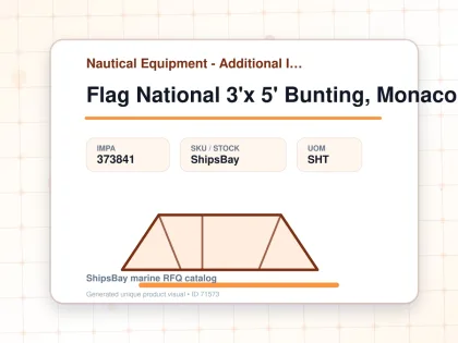 Flag National 3'x 5' Bunting, Monaco - Nautical Equipment - Additional Items - IMPA 373841 - UOM SHT