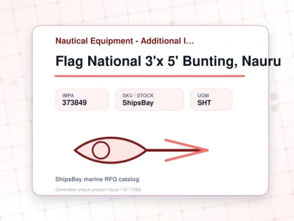 Flag National 3'x 5' Bunting, Nauru - Nautical Equipment - Additional Items - IMPA 373849 - UOM SHT