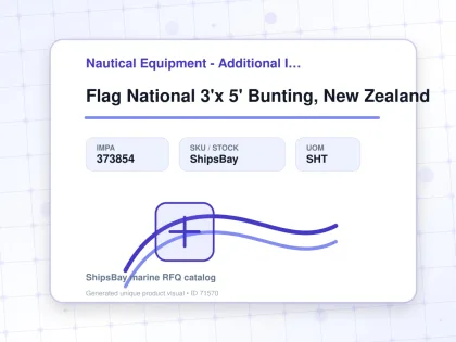 Flag National 3'x 5' Bunting, New Zealand - Nautical Equipment - Additional Items - IMPA 373854 - UOM SHT